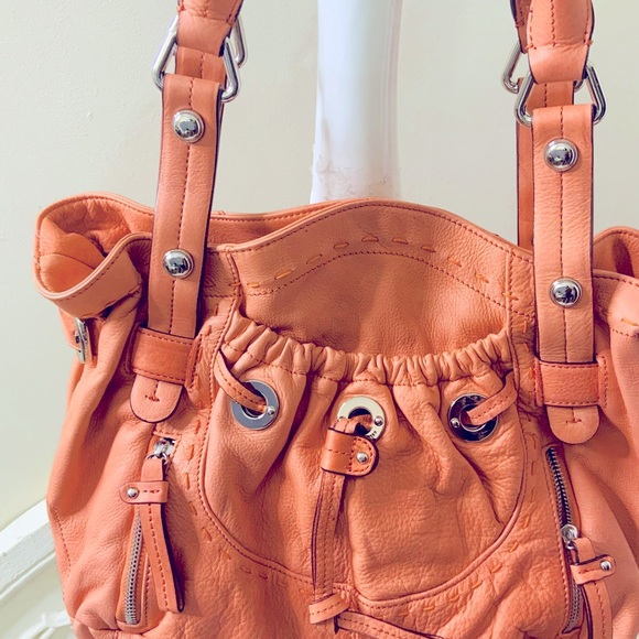 B. Makowsky Leather Double Handle Shoulder Bag Purse NWOT - Picture 4 of 10